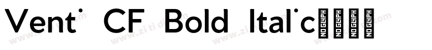 Venti CF Bold Italic字体转换